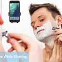 Phone Holder Wall Mount with 3M VHB Adhesive Strips Phone Charging Holder Compatible for iPhone, Samsung, Smartphone and Most Other Cellphones