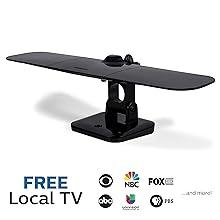 Philips Wing Mobile TV Antenna, Indoor Outdoor Attic Mount, Perfect for Tailgating and Camping, Long Range Antenna, Supports 4K 1080P VHF UHF, Compact Design, Smart TV Compatible, Black, SDV8412B/27