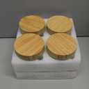 DRKIO 16 Oz Overnight Oats Containers with Bamboo Lids - 4 Pack Glass Storage Jars with Airtight Lids Wide Mouth Mason Food Jars Great for Meal Prep Salad Chia Pudding Snacks Yogurt Sugar Spice Cereal, 16 Oz - Natural