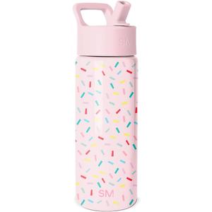 Simple Modern Kids Summit Water Bottle with Straw Lid | 18oz Stainless Steel Cup Insulated Tumbler for Toddlers, School | Confetti | with Straw Lid, Cup, Insulated, Tumbler, for Toddlers, School