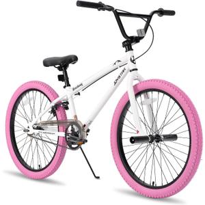 JOYSTAR Brockway Freestyle Kids BMX Bikes 20" 24" Kids Bicycles for 6-14 Years Old Boys Girls and Beginner-Level Riders 2 Pegs Multiple Colors, 24 Inch Wheels
