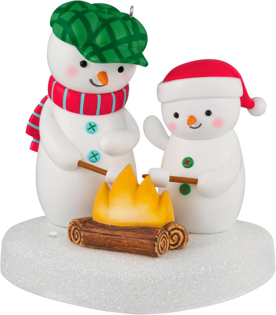 Hallmark Keepsake Christmas Ornament 2025, Roasting Marshmallows 2025 Musical, Snowman Collectors Gifts