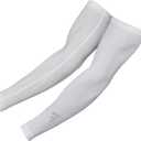 adidas Compression Arm Sleeves, Lightweight, Temperature-Regulating Compression Sleeves (Small/Medium, White)