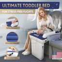 LUMARA Toddler Airplane Bed - Inflatable Airplane Bed for Toddlers, Plane Baby Mattress for Kids - Blow Up Air Mattress for Child Flight Sleep with Safety Belt, Innovative Valves, No Pump Needed
