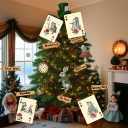 15 Pcs Alice Party Decorations,Wonderland Christmas Tree Decorations,Alice Trunk or Treat Wonderland Tea Party Decor,Vintage Style Wall Art Paper Sticker Set