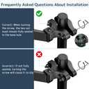 Height Adjustable Pole Mount Monitor Arm for 17"-32" Screens with Gas Spring, VESA 75x75 and 100x100 - Holds up to 19.8 lbs