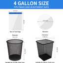 210 Count Small Drwastring Trash Bags - 4 Gallon 14 Rolls of 15 Bags - Strong Small Garbage Bags for Bathroom Kitchen Office Bedroom Wastebasket Liners - Leakproof & Durable & Easy to Pull Desigh