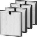 4 Pack APH3000 Replacement Filter Compatible with KNKA APH3000 Air Purifier, 3-in-1 HEPA Filter with CarbonTech Filters 99.97% of Pollen, Dust, Pet Dander, Smoke, Odors