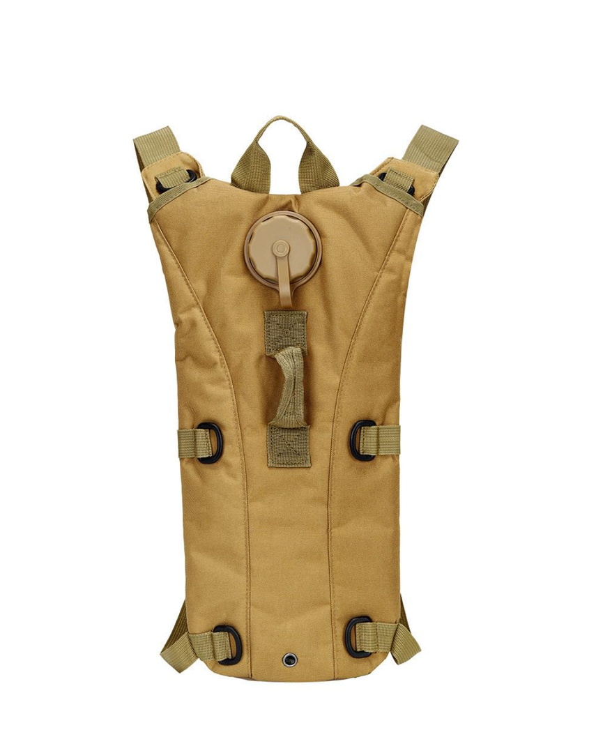 Hydration Pack Backpack with 3L Bladder, Tactical Water Bag for Hiking, Biking, Running, Walking and Climbing (Khaki)