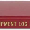 BookFactory Equipment Log Book - 168 Pages 5'' x 7'' Red Cover Section Sewn Hardbound (Made in USA) (Red Imitation Leather)