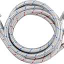 4ft Stainless Steel Washing Machine Hose with 90 Degree Elbows 2 Packs Braided Premium Washer Hoses Supply Lines-Washer Hoses 4ft Hot and Cold Striped Water Connection-by MIFLUS