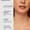 PAVOI 14K Gold Plated Pendant Necklace for Women, CZ Rondelle Pendants