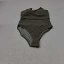 ANRABESS Women High Waisted Bikini Sets Color Block Summer Beach Vacation 2 Piece Bathing Suit Tummy Control Ribbed Swimsuit (Small, Army Green)