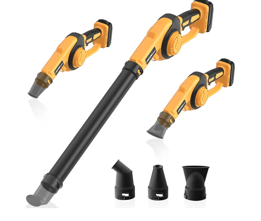 HEINPRO Cordless Leaf Blower Compatible with DEWALT 20V Max Battery (Tool Only) 200MPH Small Electric Leaf Blowers w/ 3 Speeds Mode, Lightweight Mill Leaf Blowers Battery Powered for Patio