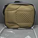 NS YOLO Full Coverage Car Seat Covers Universal Fit for Cars SUVs Pick-up Trucks with Waterproof Leatherette in Automotive Vehicle Interior Accessories, Beige, Front Pair (2 Pcs)