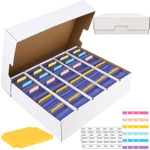 Trading Card Storage Box, Sports Card Boxes Card Sorting Tray Cases Card, 3900-Count Collection Box for Topps Football Basketball Cards,Collectors Card Organizer Box for MTG TCG Cards (2PACK)