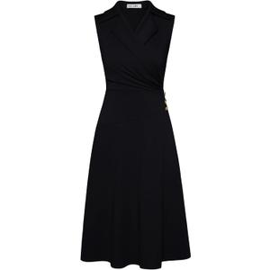 GRACE KARIN 2026 Work Midi Dresses for Women,Wrap Business Casual Funeral Outfit for Women,Wedding Guest Dresses (XX-Large, Black)