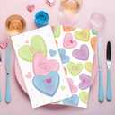 Whaline 100Pcs Valentine's Day Conversation Heart Guest Napkin Double-Sided Love Heart Paper Napkin Disposable Dinner Hand Towel Napkin for Kitchen Bathroom Party Supplies