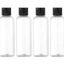 3.4 oz Travel Bottles for Toiletries, 4pcs Travel Containers for Shampoo Tsa Approved, Plastic Empty Travel Size Bottles (100ml, Clear)