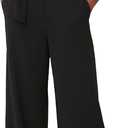 SheKiss Casual Elegant Jumpsuits For Women Dressy 2026 One Piece Short Sleeve Rompers Wide Leg Formal Business Outfits (Black, L)