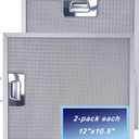 Upgraded W10169961A Range Hood Filter Fit for whirl-pool Range Hood Filter and Samsung Kitchen Aid GE Ikea Thermador etc the stove vent hood filters by size12"x10.5" 2pack