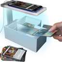 LED Illuminated MTG Card Scanner Stand for ManaBox - 6000K Anti-Glare Lighting, Sloped Drawer, Phone Stand MTG Accessories, Only fit for un-Sleeved Cards