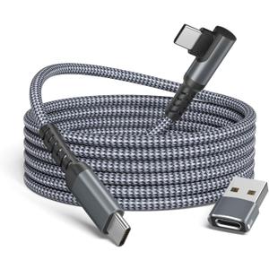 Basesailor for New iPhone 17 16 Air Pro Max Car Charger Cable 10FT with USB C Adapter,Right Angle 60W Type C Fast Charging Power Cord for Apple iPhone 17e 15 Plus,Carplay,iPad Air Mini,Samsung S26 S25 (Grey)