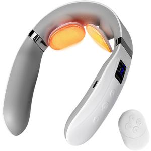 Neck Massager with Heat, Portable Cordless Neck Massager for Painful Shoulder, Multifunctional & Ultra-Light Wear, Best Gifts for Parents, Friends, Lover