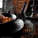 Nomnu Spiderweb Dinnerware Set, Gothic Dinner Plates and Bowls, Matte Black