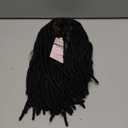 FAVE 14 Full Lace Dreadlock Wig Soft Faux Locs Wig with Baby Hair Synthetic Goddess Locs Braided Wigs for Black Women Natural Black Braided Wig for Daily Use Big Head Friendly