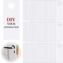 100 Pcs Blank Door Hanger Sign Bulk 3''x 8'' Paintable Blank Door Knob Hanger to Write Your Own Messages Thick PVC Material Frosted Design for DIY Craft Hotel Office Clinic Dorm Session