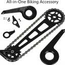 Bike Chain Guard Cover, Heavy-Duty Sprocket & Chainring Protector, Bicycle Crankset Protection Accessories for Mountain, Road & Kids Bikes Daily Commuting, Outdoor Riding & Training