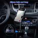 WixGear Cigarette Lighter Phone Holder, 360 Rotating Car Mount Cradle with Dual USB Charging Port, Adjustable Gooseneck, Car Phone Holder Cigarette Lighter Mount, Fits Most Cellphones