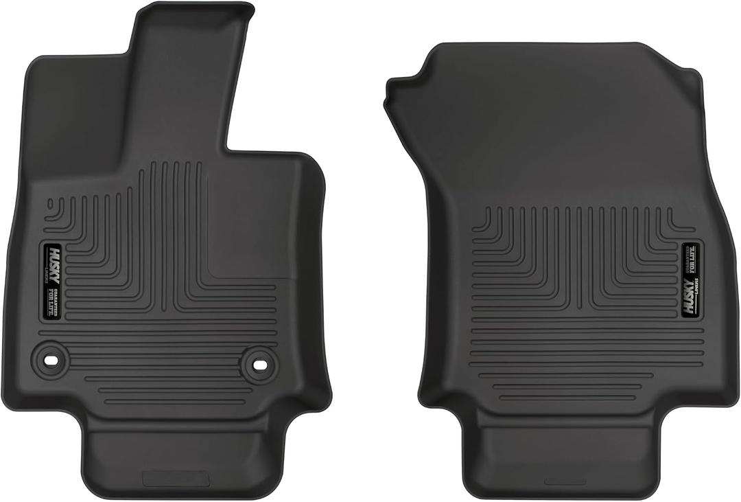 Husky Liners X-act Contour Floor Mats | Fits 2019-2025 Toyota RAV4, 2021-2024 Toyota Venza | Front Row, 2-pc Black - 52811