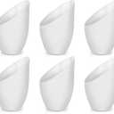 6pcs Plastic Lamp Shade Replacement Floor Lamp Light Covers Inclined Horseshoe White Lamp Shade for Bedroom Living Room Floor Lamp Ceiling Fan Light Covers