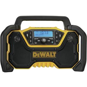 DEWALT 12V/20V MAX Portable Bluetooth Radio, Cordless, 100 ft Range, 3.5 Subwoofers, Jobsite (DCR028B)