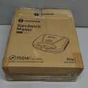 Aigostar Sandwich Maker with Non-stick Deep Grid Surface for Egg, Ham, Steaks Compact Electric Grill Tostadora de Pan Black, ETL Certificated, Roy (Flat)