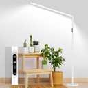 STERREN Grow Lights Stand for Indoor Plants, Full Spectrum Plant Floor Lamp for Indoor Growing, 22W LED Plant Light with 4/8/12H Timer, 47 Modern White Standing Grow Light for All Stages,1437lm