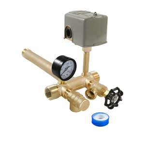 1"x 11"Well Pressure Tank Tee Kit for Water Well Pressure Tank with 30-50Psi Pressure Switch, Brass Pressure Tank Installation Kit for Well Tank with Diameters Up to 16", No Ball Value
