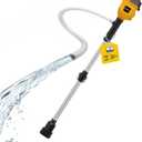 Stick Water Transfer Pump for Dewalt 20V Battery (No Battery)for Water, Oil, and Fluids, 960 GPH, 3 Adjustable Speeds, 32FT Max Head, Cordless Design, Brushless Motor. Comes with two silver tubes.