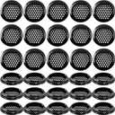 30 Pcs 2-1/16 inch Soffit Vents Round Air Vents Stainless Steel Ventilation Mesh Hole Louver for Kitchen Shoes Bathroom Cabinet Wardrobe Closet (Black)