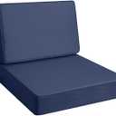 AAAAAcessories Outdoor Deep Seat Cushions, Foam Pillow, Waterproof, Fade-Resistant Patio Furniture Replacement Cushions, 24" x 24" x 5", Navy Blue