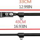 Two Side Support Bars for Rear Bike Rack, Adjustable Length, Includes Two Screws, Four Rubber Pads