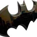 Fan Emblems Batman 3D Car Badge - 1989 Batwing Logo (Black Chrome: 3.8 x 1.8 x 0.2 inches)