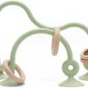 Montessori Toys for Babies 0-6 Months, High Chair Toys with Suction Cups for Babies, Suction Cup Toys for Toddlers 1-3, Kids Baby Sensory Toys, Silicone Baby Teething Toys for 6-12 Months (Olive)