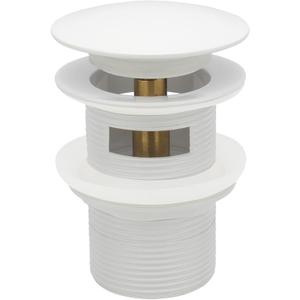 Pop-up Freestanding Bathtub Drain Stopper, Suitable and Compatible with Freestanding Bathtub Drain Rough-in Kit (White)