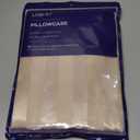 MR&HM Satin Pillowcase for Hair and Skin, Silk Satin Pillowcase 2 Pack, King Size Pillow Cases Set of 2, Silky Pillow Cover with Envelope Closure (20x36, Champagne Striped)