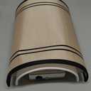 12V LED RV Wall Sconce, Beige Fabric Shade, Stainless Steel Base, 7.25" W x 4.69" D x 8.5" H, Indoor Use, Modern Style, Bedroom, RV, Trailer, Motorhome, Boat (1Pack)