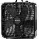 COMFORT ZONE 20-Inch Portable Box Fan with 3-Speed Control - Black
