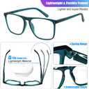 Oversized Reading Glasses Men 1.25 Square Reader Light Fashion Readers 100 125 150 175 200 225 250 275 300 350 Turquoise 1.25x